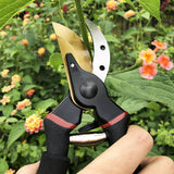 Tijeras de podar eléctricas profesionales color negro/Grip cómodo y suave/Podadera de alta calidad | Podadoras para jardín