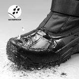 NORTIV 8 Botas Impermeables para la Nieve de Invierno para Senderismo para Hombres Botas Ligeras y cómodas para Exteriores,Size 30.5 cm,Negro,QUEBEC-M