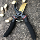 Tijeras de podar eléctricas profesionales color negro/Grip cómodo y suave/Podadera de alta calidad | Podadoras para jardín