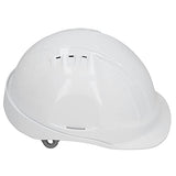 ▶ Casco de Ventilación ABS Blanco Casco de Trabajo con Tapa Protectora Ventilada para Ingeniería de Obras Construcción de Ferrocarriles