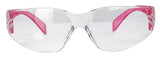 ▶ Lentes de seguridad transparentes color rosa, 12 pares de lentes protectores, lentes de policarbonato resistentes a los impactos