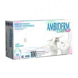 ▶ GUANTE NO ESTERIL MEDIANO PLUS LATEX DESECHALBE BAJO EN POLVO LISO COLOR FULL CAJA C/100