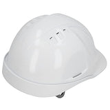 ▶ Casco de Ventilación ABS Blanco Casco de Trabajo con Tapa Protectora Ventilada para Ingeniería de Obras Construcción de Ferrocarriles