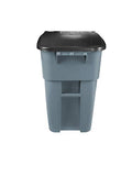 Rubbermaid Commercial BRUTE Recycling Bote de Basura con Tapa Abatible, 50 Galones, Gris