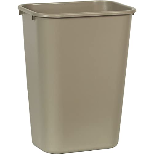 Rubbermaid Commercial Products (FG295700BEIG) - Contenedor de basura de 41 cuartos de galón, para hogar, oficina, debajo del computadora, beige
