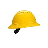 ▶ 3M Sombrero duro de ala completa H-802V-UV, suspensión amarilla de trinquete de 4 puntos, ventilado, con Uvicator