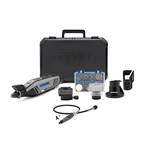 ▶ DREMEL -  Kit de herramientas rotativas de alto rendimiento con luz LED, 5 accesorios y 40 accesorios Plus Dremel 225-01 Flex-Shaft (2 artículos)