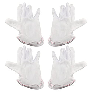 Othmro Guantes antiestáticos blancos con diseño de rayas de dedo completo antiestático, 8 pares