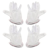 Othmro Guantes antiestáticos blancos con diseño de rayas de dedo completo antiestático, 8 pares