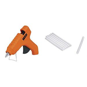 Truper PIPE-1/2 Pistola eléctrica para silicon, 25W, 1/2" + REP-PIPE-5/16, Barras de silicón de repuesto para PIPE-5/16, 12 pzas