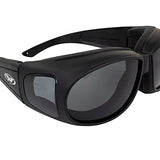 ▶ Gafas de sol de seguridad industriales globales para motocicleta se adapta a las lentes ahumadas con las normas ANSI Z87.1 para gafas de seguridad con relleno de espuma suave y aireada viene con bolsa de almacenamiento y correa