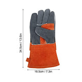 ▶ Guantes ignífugos  Resistentes al Calor ignífugos, no abrasadores, ignífugos, Guantes Protectores para Barbacoa para cocinar con 3 Compartimentos para Acampar Naranja