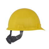 MSA 10074069 SmoothDome - Gorro de seguridad con suspensión Fas-Trac III de trinquete | Carcasa de polietileno, protección superior contra impactos, correas de corona autoajustables – Tamaño estándar en amarillo
