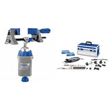 ▶ DREMEL - Multi-Vise o Prensa de Banco + DREMEL 4300-9/64 Mototool con 9 Aditamentos 64 Accesorios Maletín Metálico