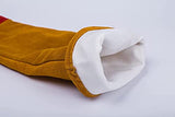 ▶ Guantes de soldador de cuero, guantes de soldadura, guantes de soldador de cuero ignífugo, guantes de soldadura de palo calor, para soldador tiig, horno, chimenea y más, camping, estufa, barbacoa