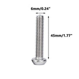 Tornillos antirrobo de seguridad Torx M6 x 45 mm, de acero inoxidable (20 unidades)