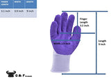 ▶ Guantes Jardinería para mujer con revestimiento de látex de nailon y microespuma, agarre texturizado, paquete de 3 pares