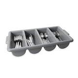 Rubbermaid Commercial FG336200GRAY - Cubertero con 4 compartimentos, color gris