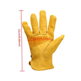 ▶ Guantes de soldador de cuero Doble capa corta CALOR DE CALOR DE PROTECCIÓN Guantes de estufa XL 1 Pair, guantes resistentes a los cortes