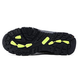 ▶  LARNMERN Botas con Punta de Acero para Hombre, Resistentes al Agua, Antideslizantes, disipativos, a Prueba de pinchazos, para Hombres, Zapatos de Seguridad en el Trabajo(26.5 cm, Verde Negro)