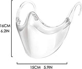 Máscara transparente transparente antivaho reutilizable para hombres y mujeres, protección facial, nariz y boca, Transparente, Small (Pack of 2)