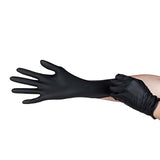 ▶ Guantes de Nitrilo Chicos Medianos - Guantes Nitrilo Desechables Negros 4x4 Profesional - Guantes Vinilo - Guantes Uso Profesional Barbero Peluquero Estilista - 100 Piezas (Mediano)