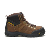 Cat Footwear Botas de trabajo impermeables con puntera suave para hombre, Marrón real, 9.5 US