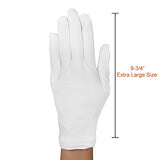 Paxcoo 6 pares de guantes XL de algodón blanco para manos secas hidratantes cosméticos Eczema mano spa y joyería de monedas inspección