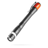 🔦 Linterna recargable NEBO Inspector - Linterna LED recargable de 500 lúmenes con clip de bolsillo de acero, cable de carga USB, impermeable IPX7 y base magnética, color gris plomizo