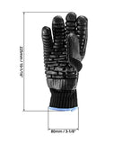 QWORK Guantes de trabajo antivibración, guantes con revestimiento de punto sin costuras, 1 par