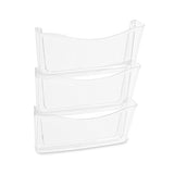 Rubbermaid - Organizador de pared magnético irrompible, Tamaño carta, Transparente, Three Pocket