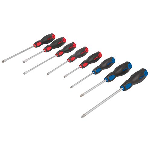 ▶ PRETUL Juego de 8 desarmadores, mango Comfort Grip