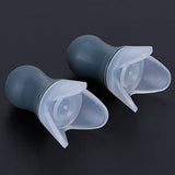 Tapones para los oídos con reducción de ruido, tapón para los oídos de silicona resistente al agua, protección auditiva reutilizable en silicona flexible Tapón para los oídos(Gray large+pp box)