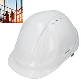 ▶ Casco de Ventilación ABS Blanco Casco de Trabajo con Tapa Protectora Ventilada para Ingeniería de Obras Construcción de Ferrocarriles