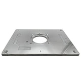 Mesa de enrutador de aluminio para bancos de carpintería, placa de enrutador, herramientas de madera, fresadora con anillos (rojo 13 pulgadas)