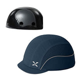 ▶ Gorra de seguridad, ligera, de seguridad, protección de la cabeza, transpirable, gorra de protección de la cabeza (M18109H-Navy-Micro Brim)