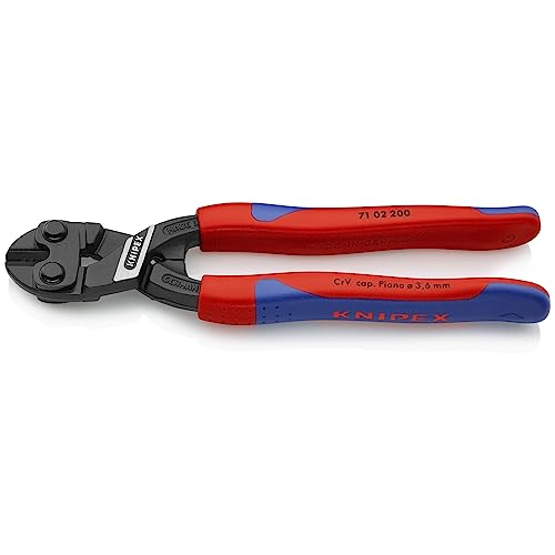 ▶ KNIPEX Herramientas - Cortador de pernos compacto CoBolt (7102200), agarre cómodo de 8 pulgadas