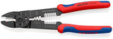 ▶ KNIPEXSB Alicate para Entallar Terminales Lacado con Fundas en Dos Componentes, 240 mm, color negro