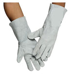 ▶ Guantes de soldador sensibles suaves Guantes de soldadura de espuma de doble capa Guantes de cuero Guantes de soldador wear-resistant, anti-scalding, flame