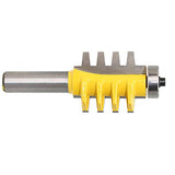 BROCA  Wolfride 1/2" Cuchillo de Espiga Biselado, Carril Reversible Dedo Bit Unión Cónica Tenon Fresas de Carpintero Para Trabajar la Madera Herramientas - Amarillo