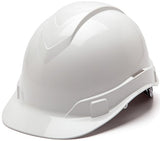 ▶ Casco Seguridad  Gorro duro estilo casquillo, suspensión de trinquete de 4 puntos, color blanco