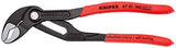 ▶ KNIPEX Cobra Tenaza para Bombas de Agua Hightech Recubiertos de Plástico Antideslizante, 180 mm, color gris