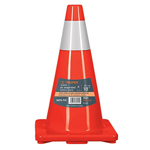 Truper CONO-45R, Cono de precaución, 45 cm con reflejante