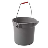 Rubbermaid Commercial FG296300GRAY Brute HDPE Heavy-Duty Bucket, 10-quart, Gray