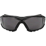 ▶Gafas de sol deportivas acolchadas de seguridad para motocicleta, color negro con lente ahumada
