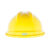 MSA 10074820 V-Gard 500 - Gorra rígida con suspensión de carraca Fas-Trac III de 6 puntos, estilo casco, color amarillo y verde