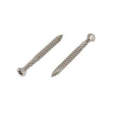 Teach - Tornillos de acero inoxidable para terraza, Torx/Star Drive cabeza plana multiusos para madera, 180 unidades