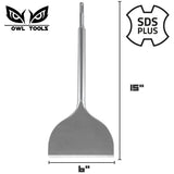 ▶ BOSCH Broca de cincel SDS Plus de 6 pulgadas de ancho (grado industrial, 6 x 14 pulgadas), herramienta de extracción de lechada de azulejos, compatible con todos los martillos giratorios de impacto SDS Plus