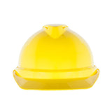 MSA 10074820 V-Gard 500 - Gorra rígida con suspensión de carraca Fas-Trac III de 6 puntos, estilo casco, color amarillo y verde