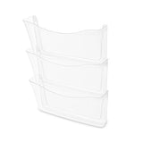 Rubbermaid - Organizador de pared magnético irrompible, Tamaño carta, Transparente, Three Pocket